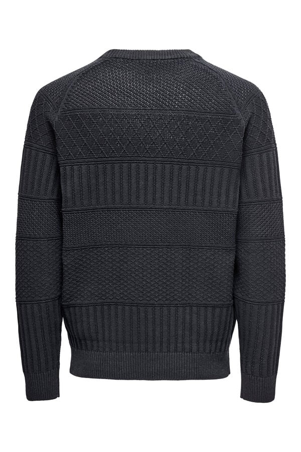 Only & Sons Camisola de gola redonda cinzento