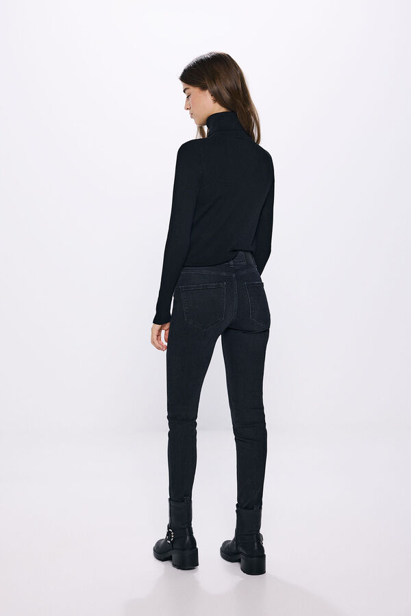 Springfield Jeans slim cropped negro