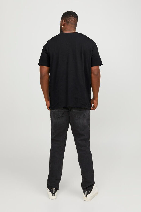 Jack & Jones PLUS T-shirt fit padrão preto