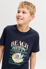 Jack & Jones Junior T-shirt de manga curta estampada azul