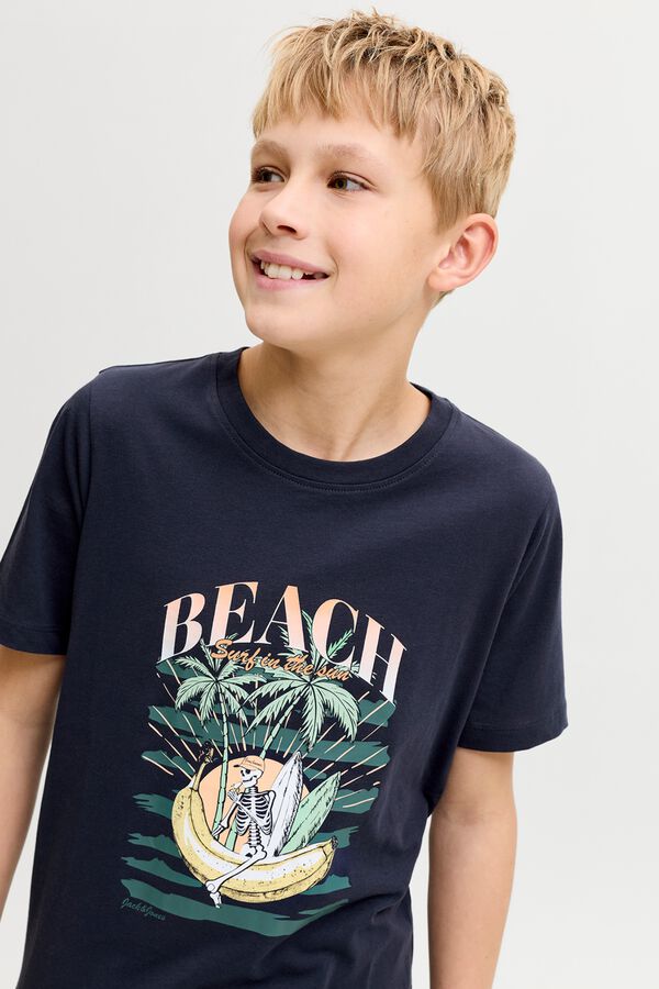 Jack & Jones Junior T-shirt de manga curta estampada azul