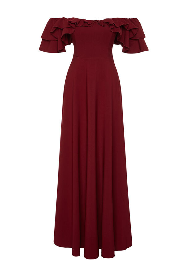 Trendyol Vestido de noche burdeos