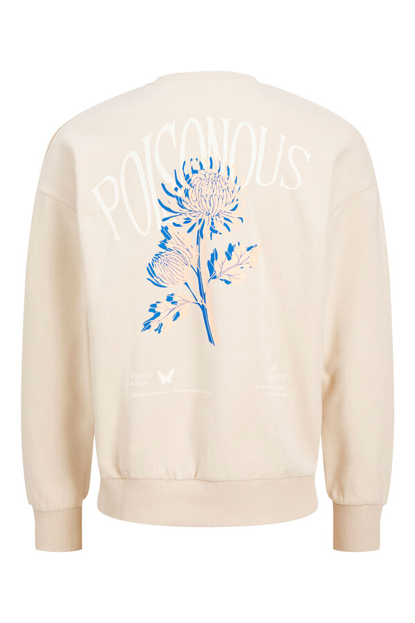 Jack & Jones Sweatshirt oversized com estampa traseira cinzento