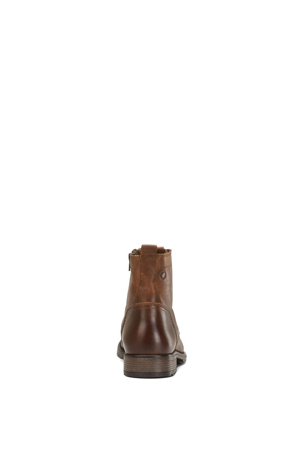 Jack & Jones Botas de pele com atacadores cru