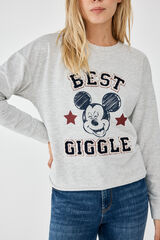 Springfield Sweatshirt "Best Giggle" Mickey cinza