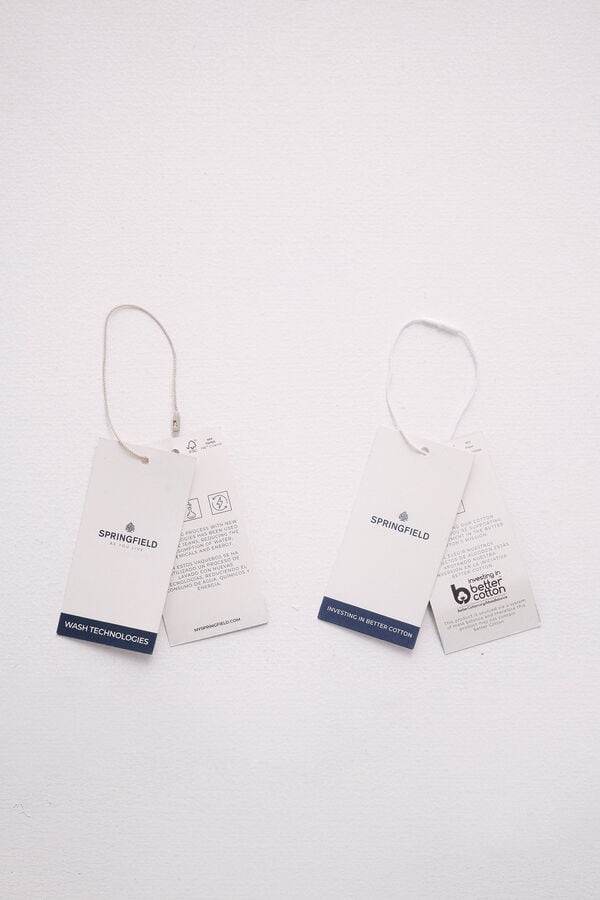 Springfield Shorts jeans de algod&atilde;o azul