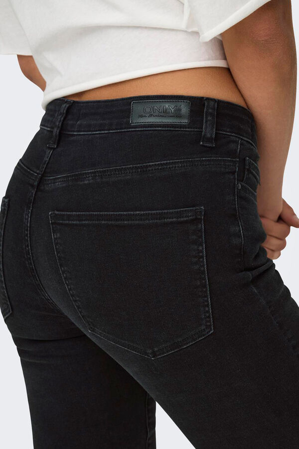 Only Jeans Skinny Tiro Medio negro