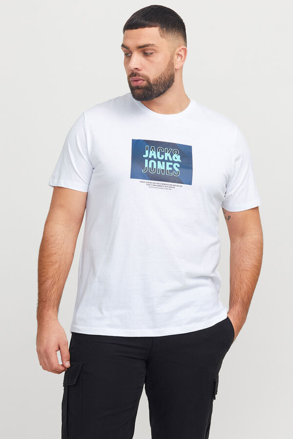 Jack & Jones PLUS Pacote x3 camisetas de ajuste padr&atilde;o azul