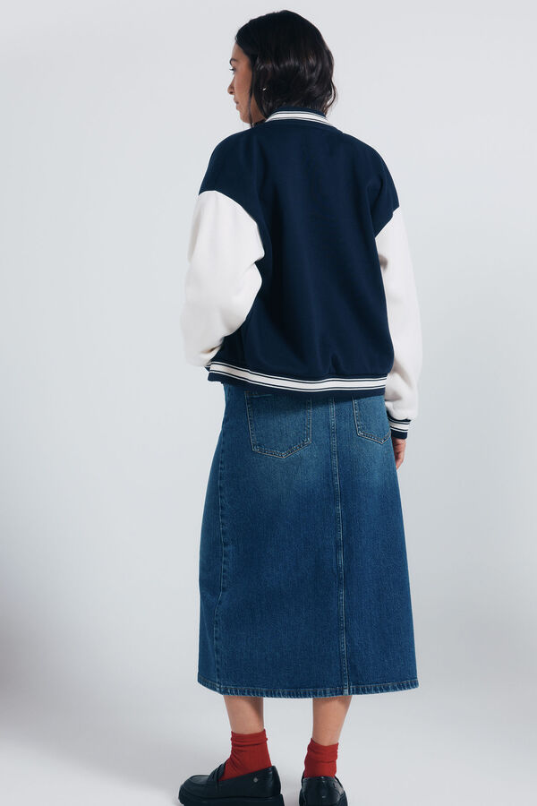 Springfield Falda midi vaquera azul