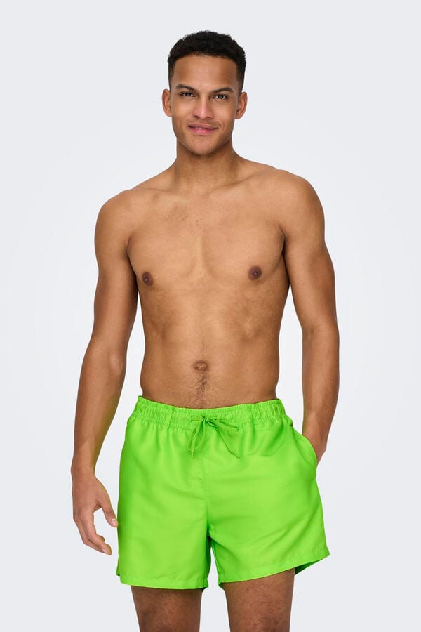 Only & Sons Fato de banho b&aacute;sico verde