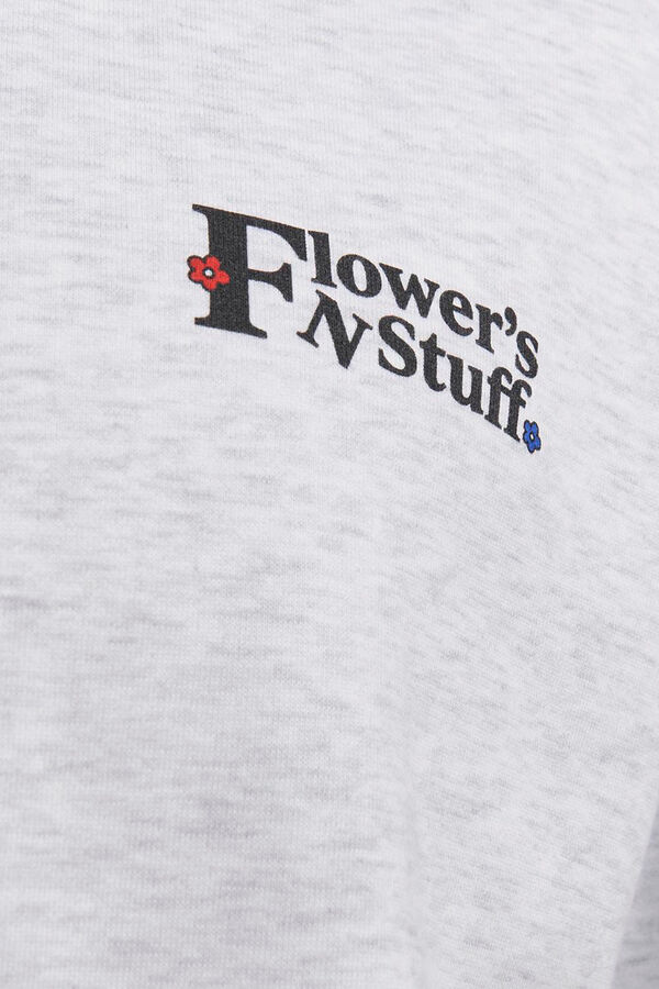 Jack & Jones Sweatshirt estampado folgado branco