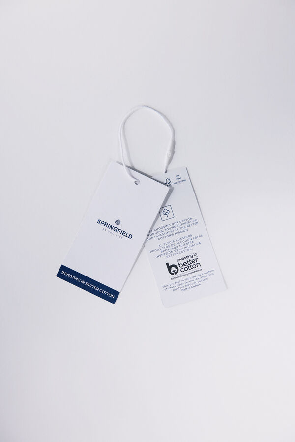 Springfield Camiseta piqu&eacute; manga larga rayas negro