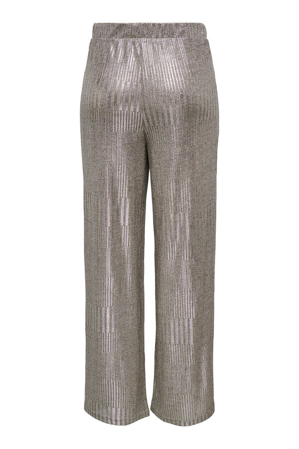 JDY Pantal&oacute;n largo y ancho con el&aacute;stico en la cintura gris