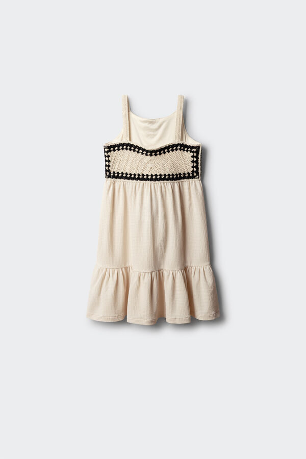 Springfield Kids Vestido crochet ni&ntilde;a marfil