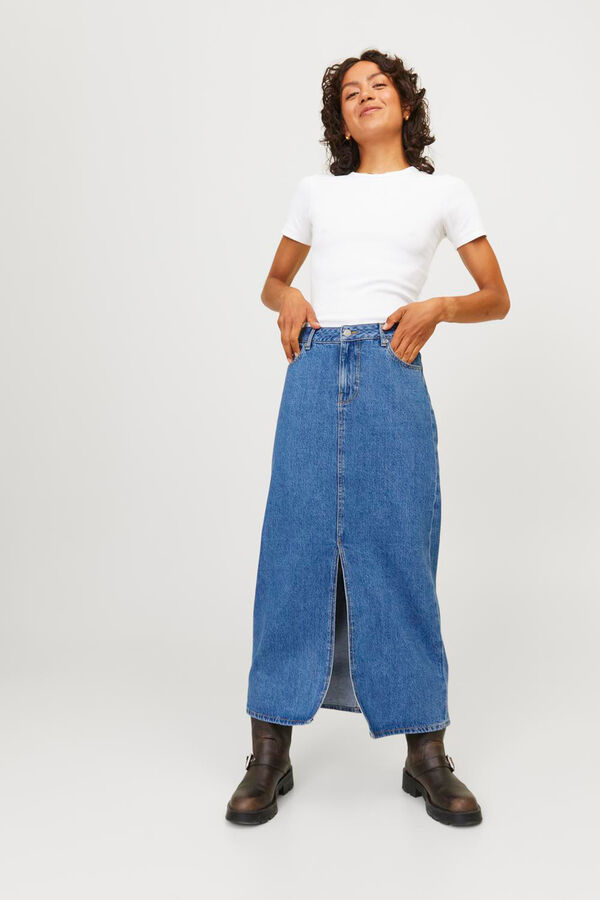 Jack & Jones Falda larga denim azul