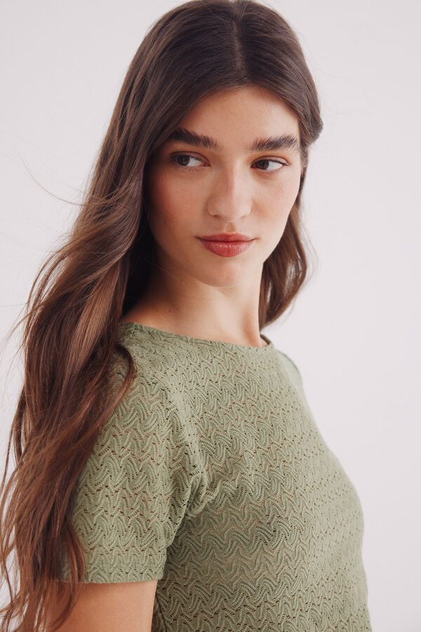 Springfield Camiseta Estruturada verde