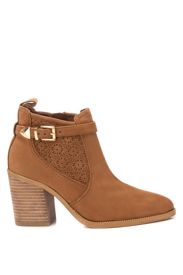 XTI bota feminina de camur&ccedil;a  cru