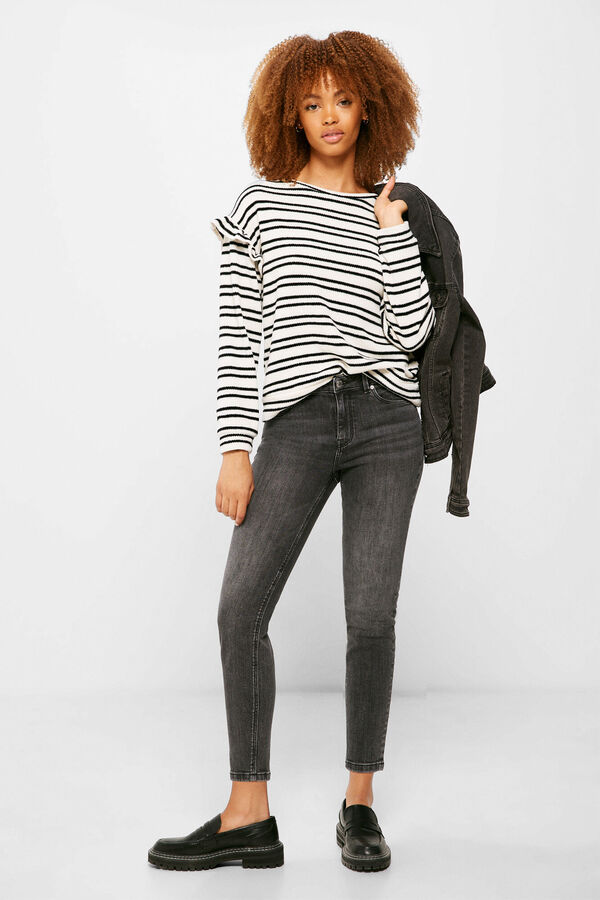 Springfield Jeans Slim Cropped Lavagem Sustent&aacute;vel cinzento