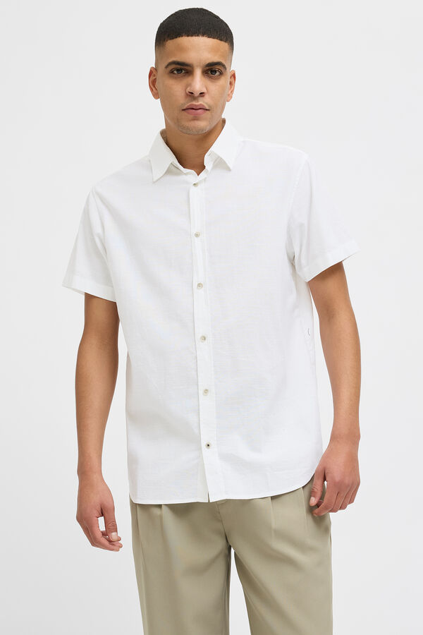 Jack & Jones Camisa de manga curta com ajuste relaxado branco