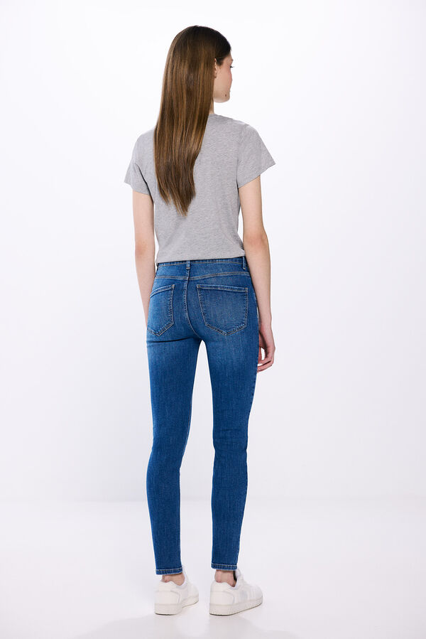 Springfield Jeans slim cropped azul