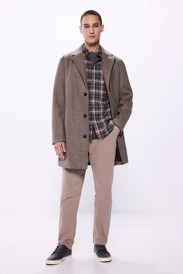 Springfield Pantalón comfort slim fit nude