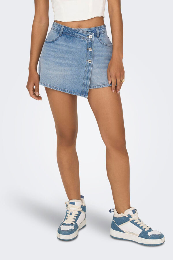 Only Falda short denim azul