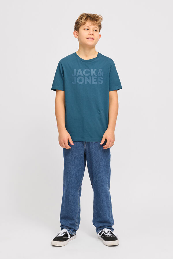 Jack & Jones Junior T-shirt de manga curta b&aacute;sica azul