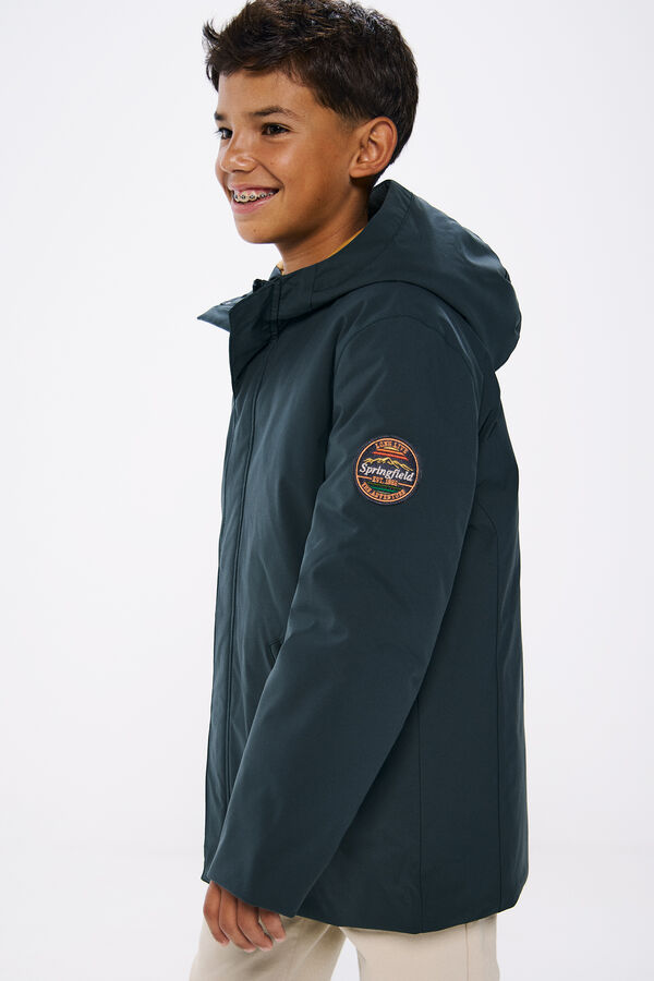 Springfield Kids Parka com capuz de menino verde