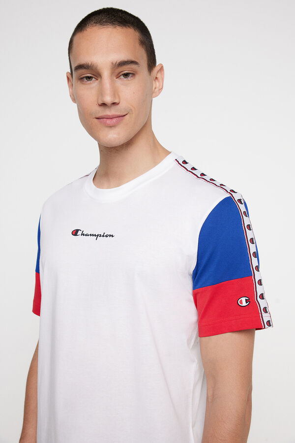 Champion T-shirt manga curta de homem branco