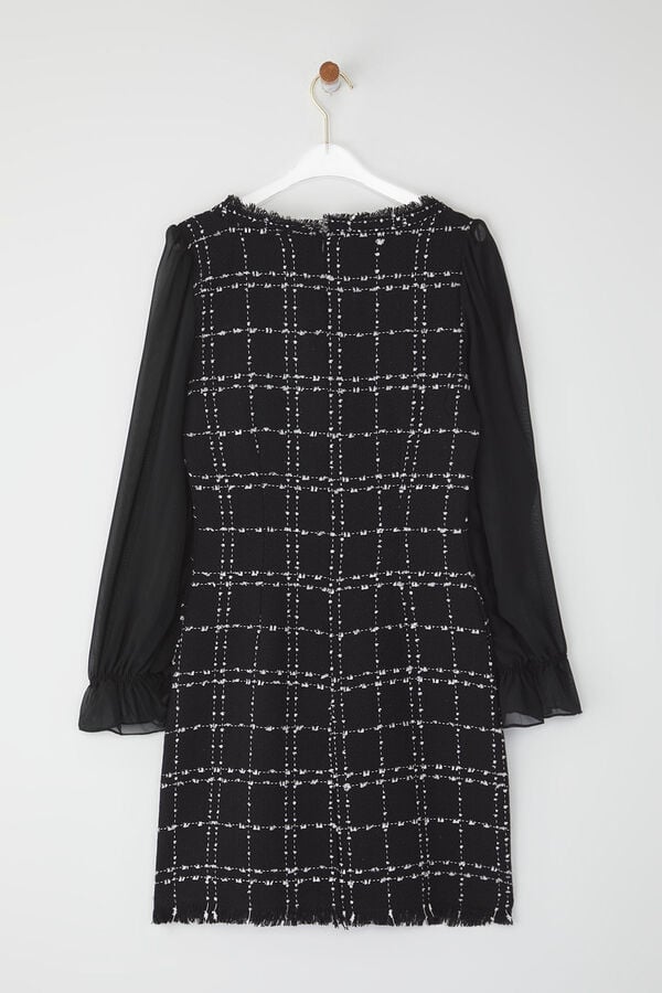 Trendyol Vestido de tweed preto