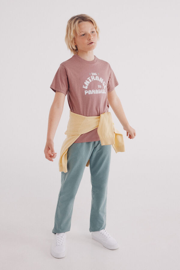 Springfield Kids Camiseta Paradise ni&ntilde;o rosa