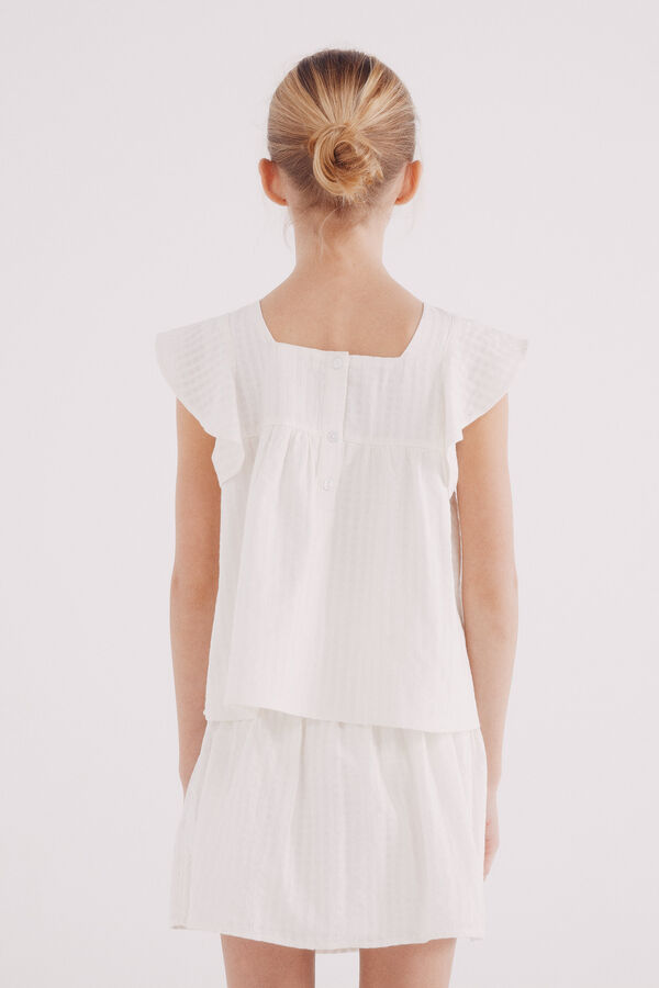 Springfield Kids Top bordados para ni&ntilde;a marr&oacute;n