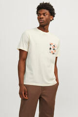 Jack & Jones Camiseta bolsillo estampado blanco