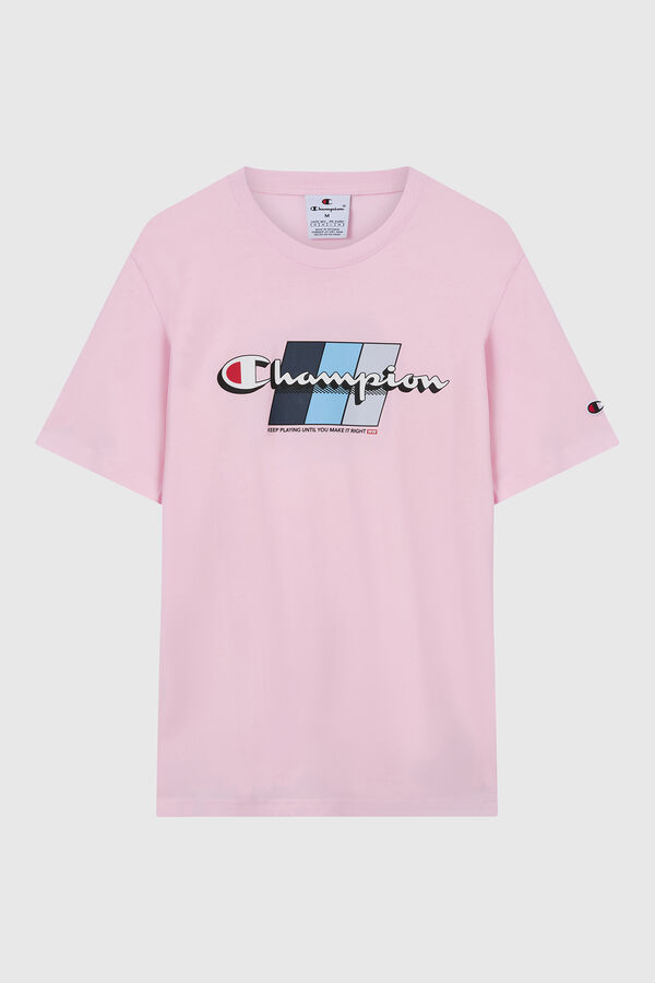 Champion Camiseta de algod&oacute;n hombre rosa