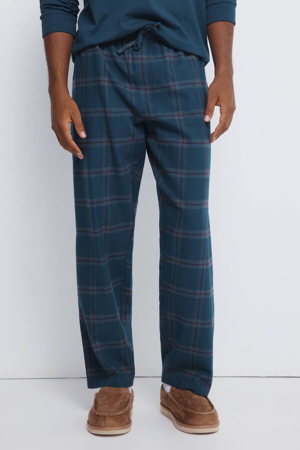 Springfield Pijama largo Pantera Rosa azul