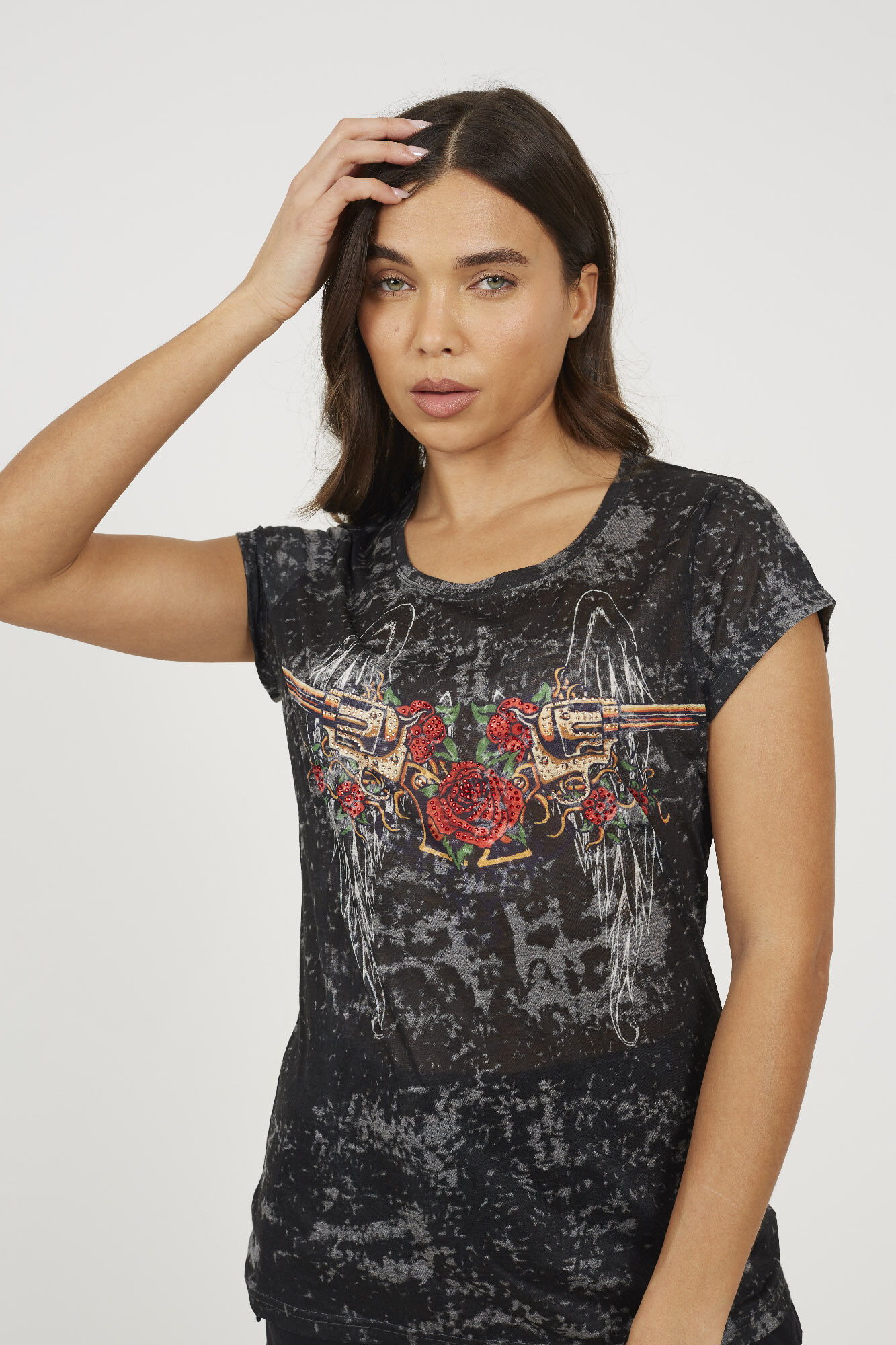 Brave Soul Camiseta de manga corta efecto devor&eacute;