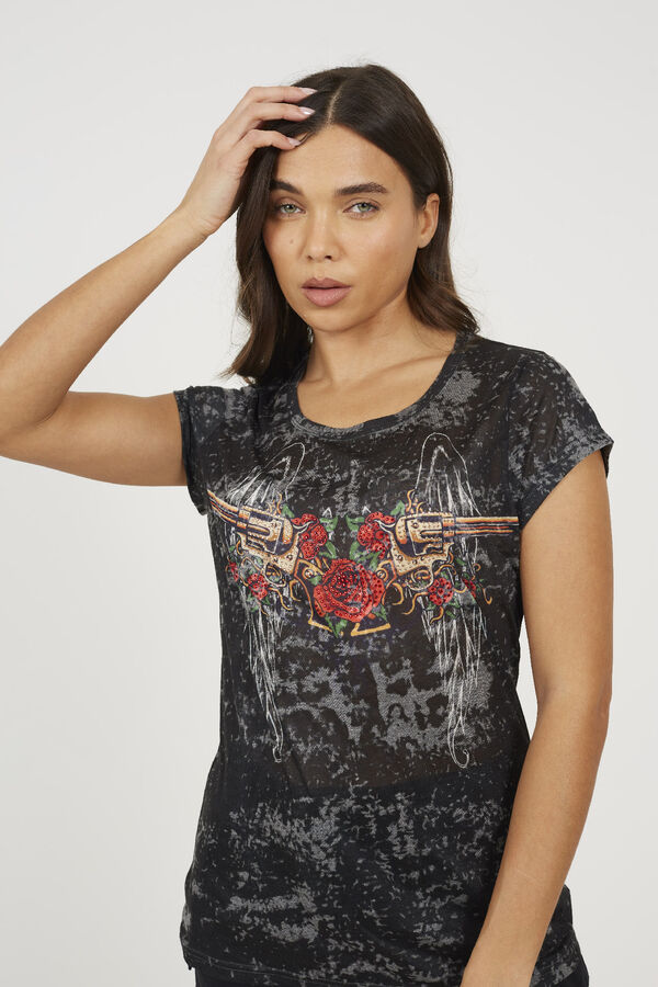 Brave Soul Camiseta manga curta cinzento