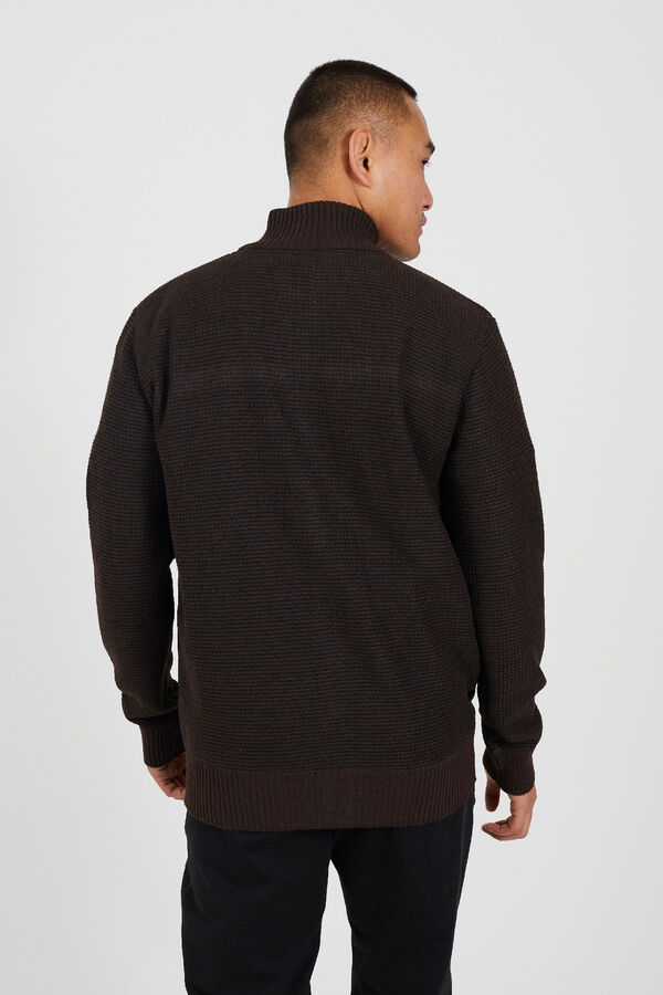 Brave Soul Jersey de punto acolchado marr&oacute;n