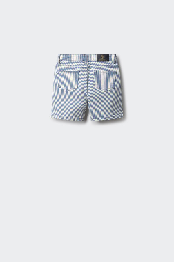 Springfield Kids Bermuda denim riscas para meninos azul