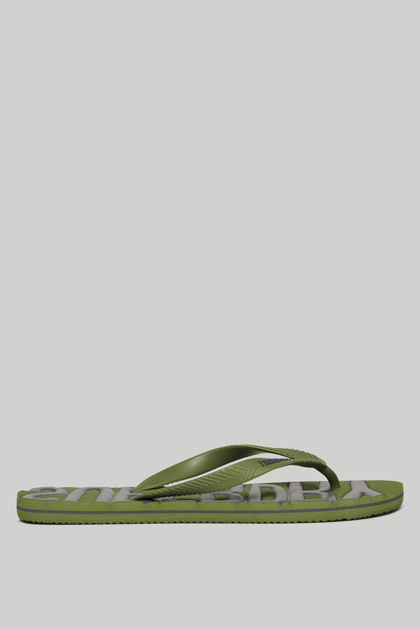 Superdry Chanclas veganas con logotipo Vintage Logo kaki
