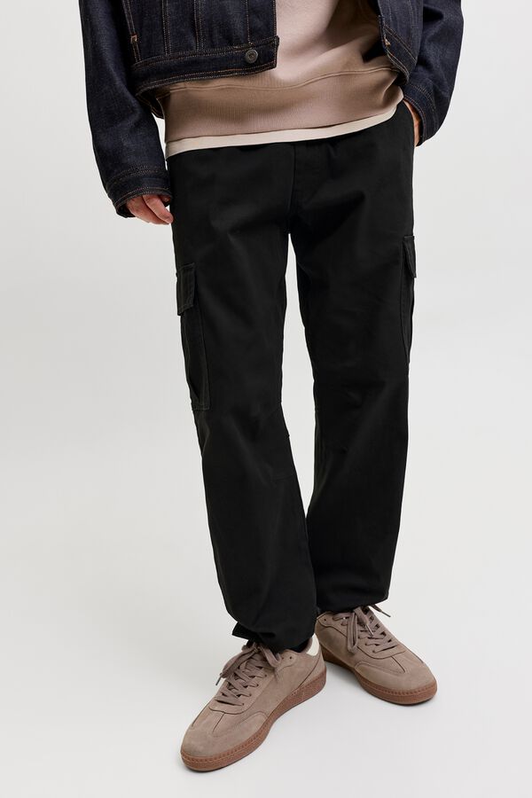 Jack & Jones Cal&ccedil;a cargo relaxed preto