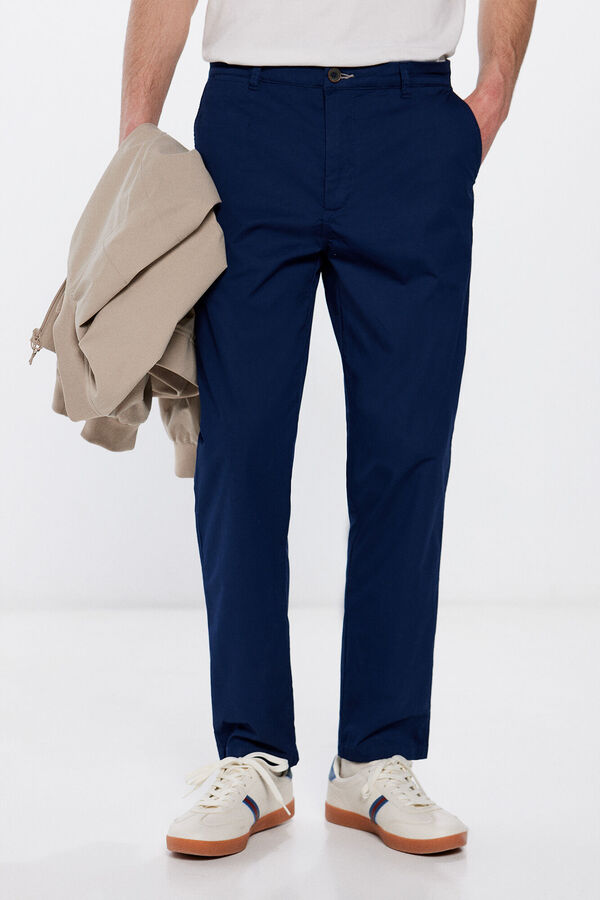 Springfield Cal&ccedil;as chino leves corte slim azul