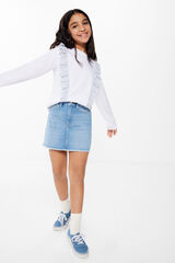 Springfield Kids Camiseta volantes ni&ntilde;a blanco