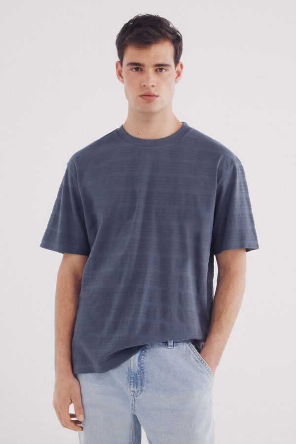 Springfield Camiseta raya piqué azul