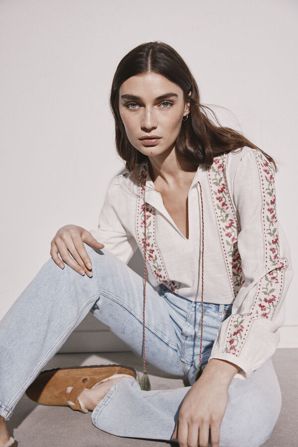 Springfield Jeans Straight Lavagem Sustent&aacute;vel azul