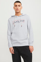 Jack & Jones Sweatshirt com capuz padr&atilde;o branco