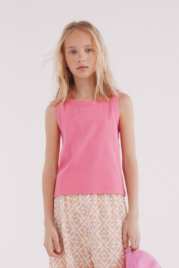 Springfield Kids malha de malha com alças para menina rosa