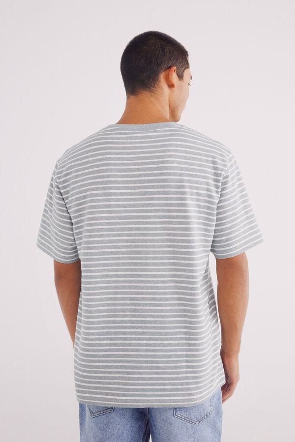 Springfield Camiseta raya estructura azul