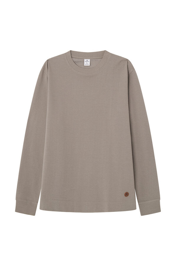 Springfield Camiseta manga larga atabillada pu&ntilde;os nude