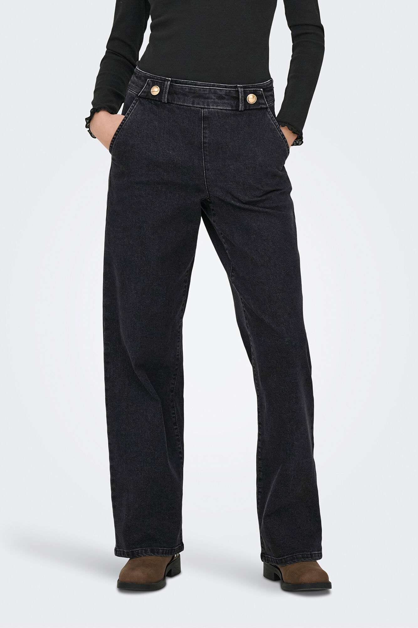 JDY Jeans wideleg tiro alto